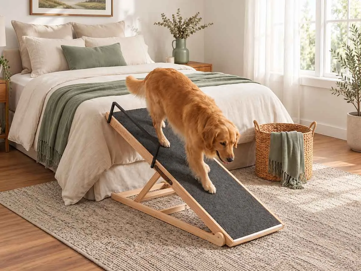 Bed Ramp placed by a bed at home